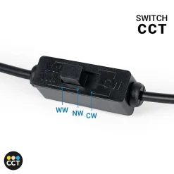 Downlight LED 15W, température de couleur réglable, rond, utilise une puce Osram et un pilote KGP, Blanc