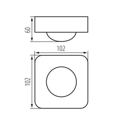 Détecteur de mouvement PIR SENZO 2 capteurs Portée 10m Blanc Montage mural