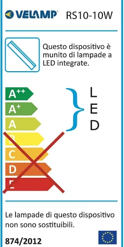 DURANDAL: Réglette LED format T5 10W, 87,3cm avec interrupteur, 4000K
