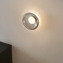 Eclairage LED rond ultra tendance avec abat-jour en verre fumé - Théoria