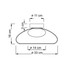 Eclairage LED rond ultra tendance avec abat-jour en verre fumé - Théoria
