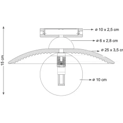Eclairage moderne en bois de noyer et verre blanc - Thalan