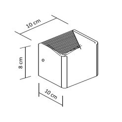 Eclairage mural à LED 6W - doré 10 cm - Quadra