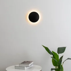 Eclairage mural LED couleur noire extérieur D18 cm - Lunar