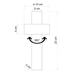 Eclairage mural LED en bois et pierre orientable - Fiorenzo