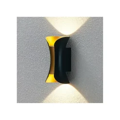 Eclairage mural LED noir intérieur doré IP54 - Foria