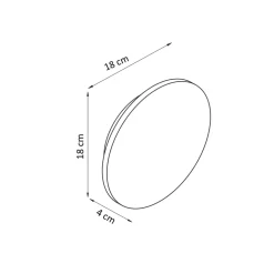 Eclairage mural moderne LED D18 cm compatible avec variateur - Lunar