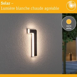 Eclairage Solaire pour Numéro de Maison Paulmann 79842 - Économie d'Énergie et Élégance