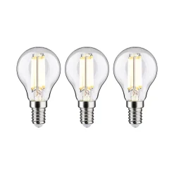Eco-Line Filament 230 V Sphérique LED E14 Kit de 3 82mm 525lm 2,5W 3000K Clair