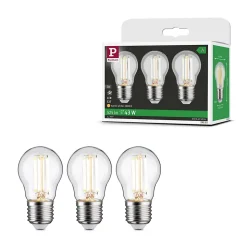 Eco-Line Filament 230 V Sphérique LED Kit de 3 80mm 525lm 2,5W 3000K Clair