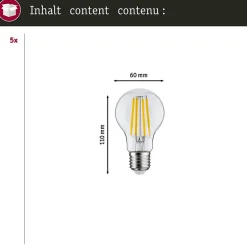Eco-Line Kit Ampoule LED 5x525lm 5x2,5W 3000K Clair