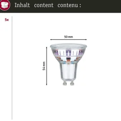 Eco-Line Kit Réflecteur LED 5x450lm 5x2,5W 3000K Argent