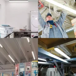 ECOPOWER: Plafonnier LED étanche, 120cm, 5200lm, extensible