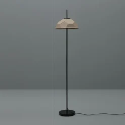 Egg Lampadaire en carton recyclé noir