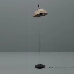 Egg Lampadaire en carton recyclé noir