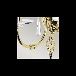 Elstead Aegean - Applique murale à 1 lumière pour bougie d'intérieur en laiton poli, E14