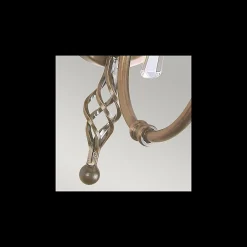 Elstead Aegean - Applique murale à 1 lumière pour bougie d'intérieur en laiton vieilli, E14