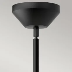 Elstead Alora Mood Halston Plafonnier suspendu dôme contemporain noir mat 1x E27