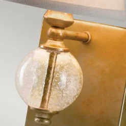 Elstead Argento - Applique murale à 1 lumière pour bougie d'intérieur, feuille d'argent oxydé, E14