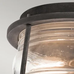 Elstead Ashland Bay - Plafonnier extérieur à 1 lumière pour salle de bain, zinc IP44, E27