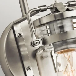 Elstead Brinley - Applique murale à 1 ampoule, nickel brossé, E27