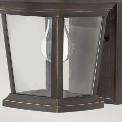 Elstead Bromley - Petite lanterne murale extérieure à 1 ampoule bronze clair IP44, E27