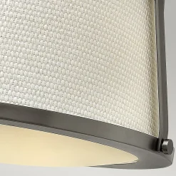 Elstead Charlotte - Plafonnier semi-affleurant à 3 ampoules, nickel antique, E27