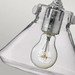 Elstead Congress - Applique murale à 1 abat-jour en verre chromé, E27