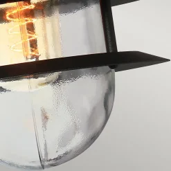 Elstead Copenhagen - Lanterne murale extérieure à 1 ampoule dôme noire IP44, E27