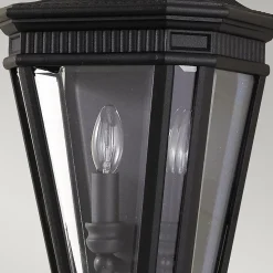 Elstead Cotswold Lane - Demi-lanterne murale extérieure à 2 ampoules noir IP44, E14