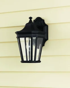 Elstead Cotswold Lane - Petite lanterne murale extérieure à 1 ampoule noire IP44, E27