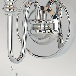 Elstead Finsbury Park - Applique murale à 1 lumière pour bougie d'intérieur nickel poli - abat-jour non inclus, E14