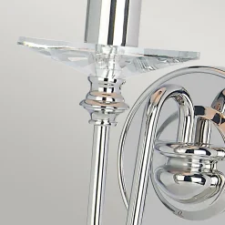 Elstead Finsbury Park - Applique murale à 1 lumière pour bougie d'intérieur nickel poli - abat-jour non inclus, E14