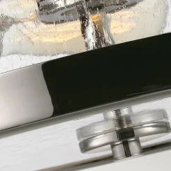 Elstead Harrow - Semi-plafonnier cylindrique à 2 ampoules, nickel poli