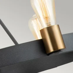 Elstead Hinkley Silas Plafonnier Suspension Cylindrique Zinc Vieilli & Laiton Héritage