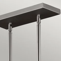 Elstead Hobson - Luminaire suspendu à 3 ampoules au plafond pour îlot, nickel satiné, E27