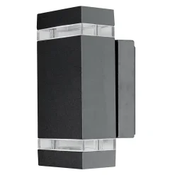 Elstead Jannik - Applique murale d'extérieur à 2 lumières LED Graphite IP44