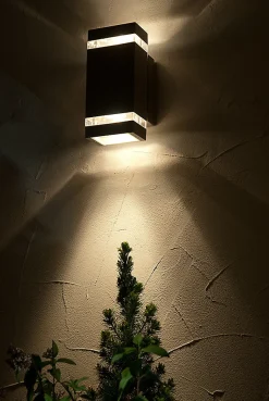 Elstead Jannik - Applique murale d'extérieur à 2 lumières LED Graphite IP44