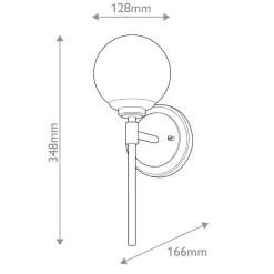 Elstead Kichler Benno Applique de salle de bain contemporaine noire, bronze champagne 3000 K IP44 1x G9