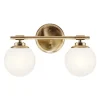 Elstead Kichler Benno Applique de salle de bain contemporaine bronze champagne 3000 K IP44 2x G9