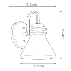 Elstead Kichler Farum Applique de salle de bain classique bronze champagne 3000 K IP44 1x G9