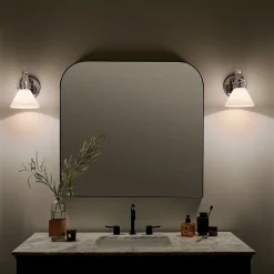 Elstead Kichler Farum Applique de salle de bain classique en chrome poli 3000 K IP44 1 x G9