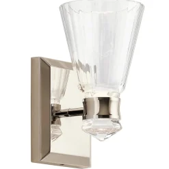 Elstead Kichler Kayva Applique murale LED intégrée Nickel poli, 3000K, IP44