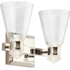 Elstead Kichler Kayva Applique murale LED intégrée Nickel poli, 3000K, IP44