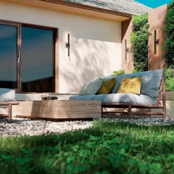 Elstead Kichler Nocar Grande applique murale d'extérieur moderne à LED, noire texturée contemporaine, 3 000 K, IP44