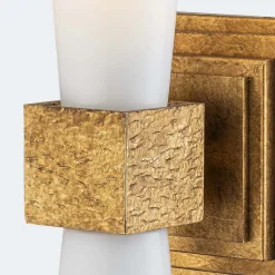 Elstead Kristy Applique murale contemporaine à bougie, finition or vieilli, 1 x E27