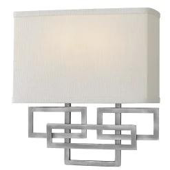 Elstead Lanza - Applique murale d'intérieur à 2 ampoules, nickel, E14