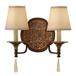 Elstead Marcella - Applique murale d'intérieur à 2 ampoules, bronze britannique, E14