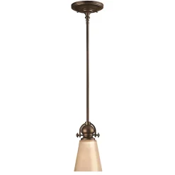 Elstead Mayflower - Mini suspension plafonnier dôme à 1 ampoule Olde Bronze, E27