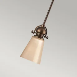 Elstead Mayflower - Mini suspension plafonnier dôme à 1 ampoule Olde Bronze, E27